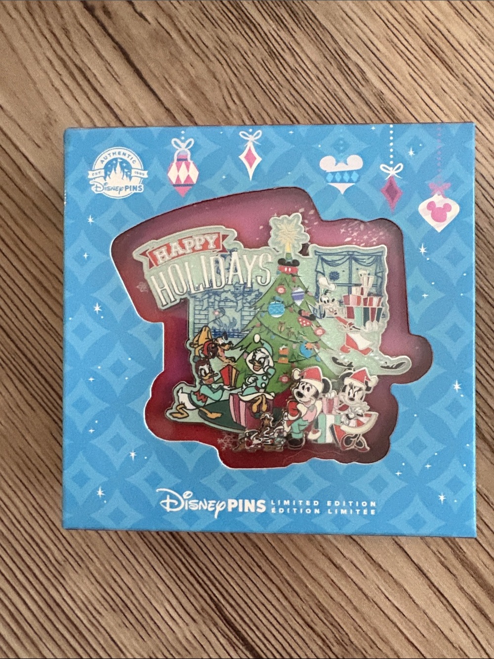 Happy Holidays LE pin
